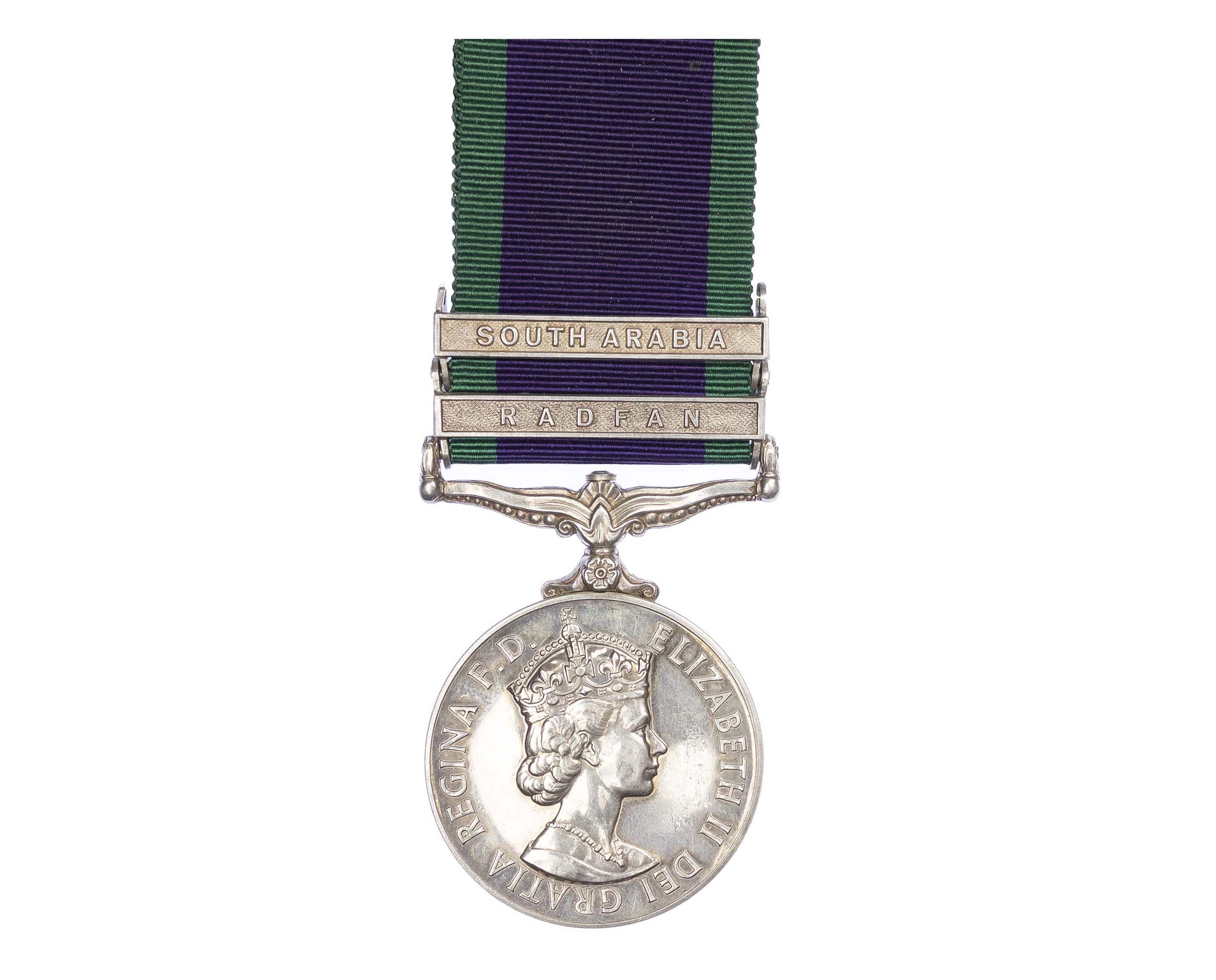 General Service Medal 1962-2007, two clasps Radfan, South Arabia, to Lance Corporal P.J. Hannen R.PC.