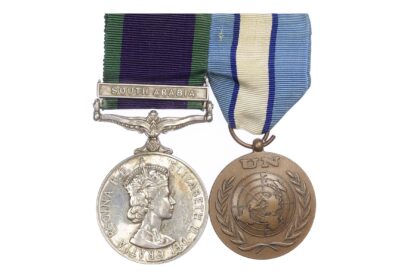 General Service Medal 1962-2007, one clasp, South Arabia, United Nations Cyprus Medal Pair to Private J. Bale