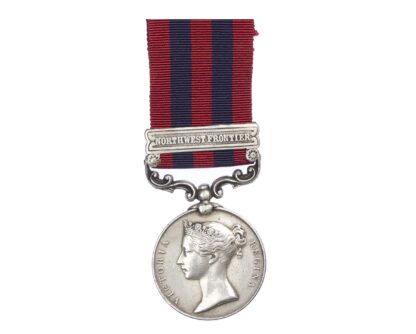 India General Service Medal 1854-95 One clasp, North West Frontier, to Sepoy Jullea