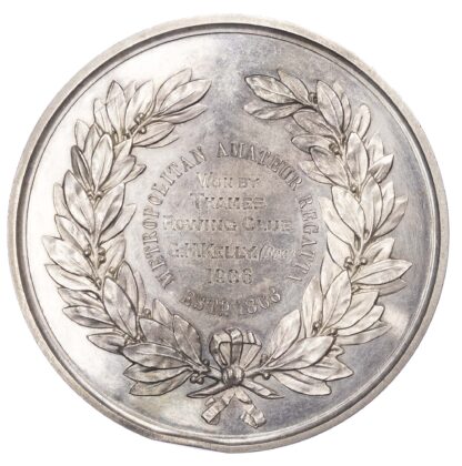 Rowing prize medal, Metropolitan Amateur Regatta silver medal 1906