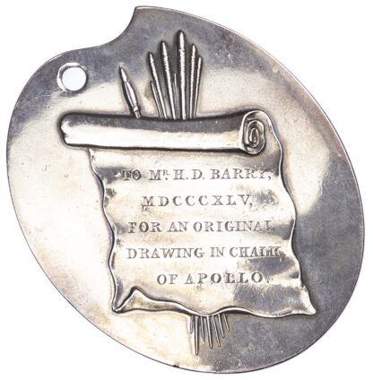 Art prize medal, Royal Society of Arts Silver Honorary Pallet 1845