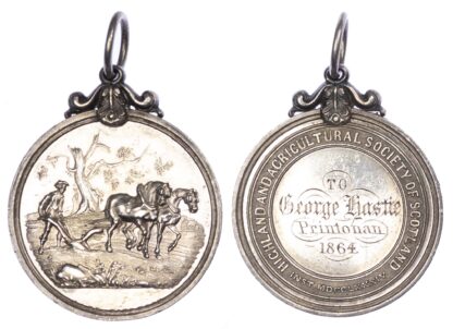 Agricultural prize medal, Highland and Agricultural Society of Scotland Silver medal 1864