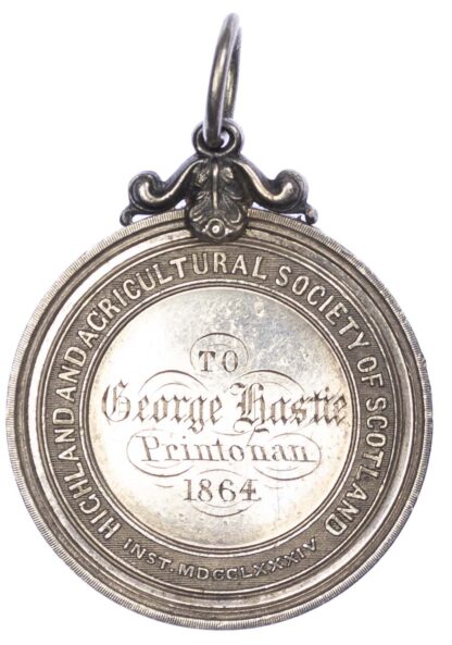 Agricultural prize medal, Highland and Agricultural Society of Scotland Silver medal 1864