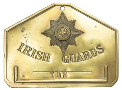 A Pre-Great War “Bed Plate” to 108 Irish Guards, belonging to Warrant Officer Class II, Sergeant Major John Kirk