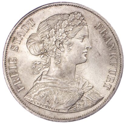 German States, Free Imperial City of Frankfurt, Silver 2 Thaler, 1866