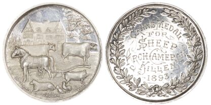 Agricultural prize medal, Gran’s silver medal 1893