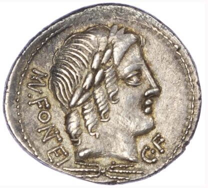 Mn. Fonteius C.f, Silver Denarius