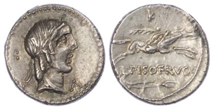 L. Calpurnius Piso, Silver Denarius
