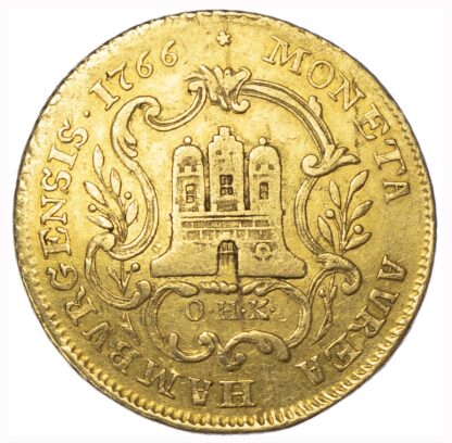 Germany, Free City of Hamburg, gold 2 Ducats, in the name of Joseph II, 1766