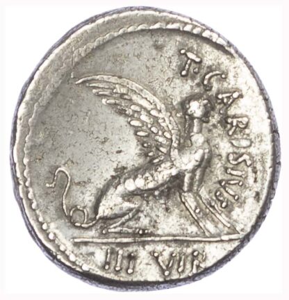 T. Carisius, Silver Denarius
