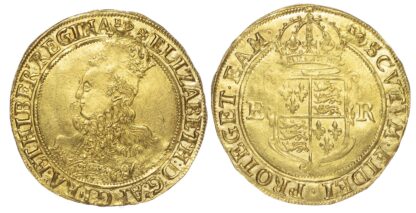 Elizabeth I (1558-1603), Sixth issue, Pound, initial mark key over woolpack (c.1594-98)