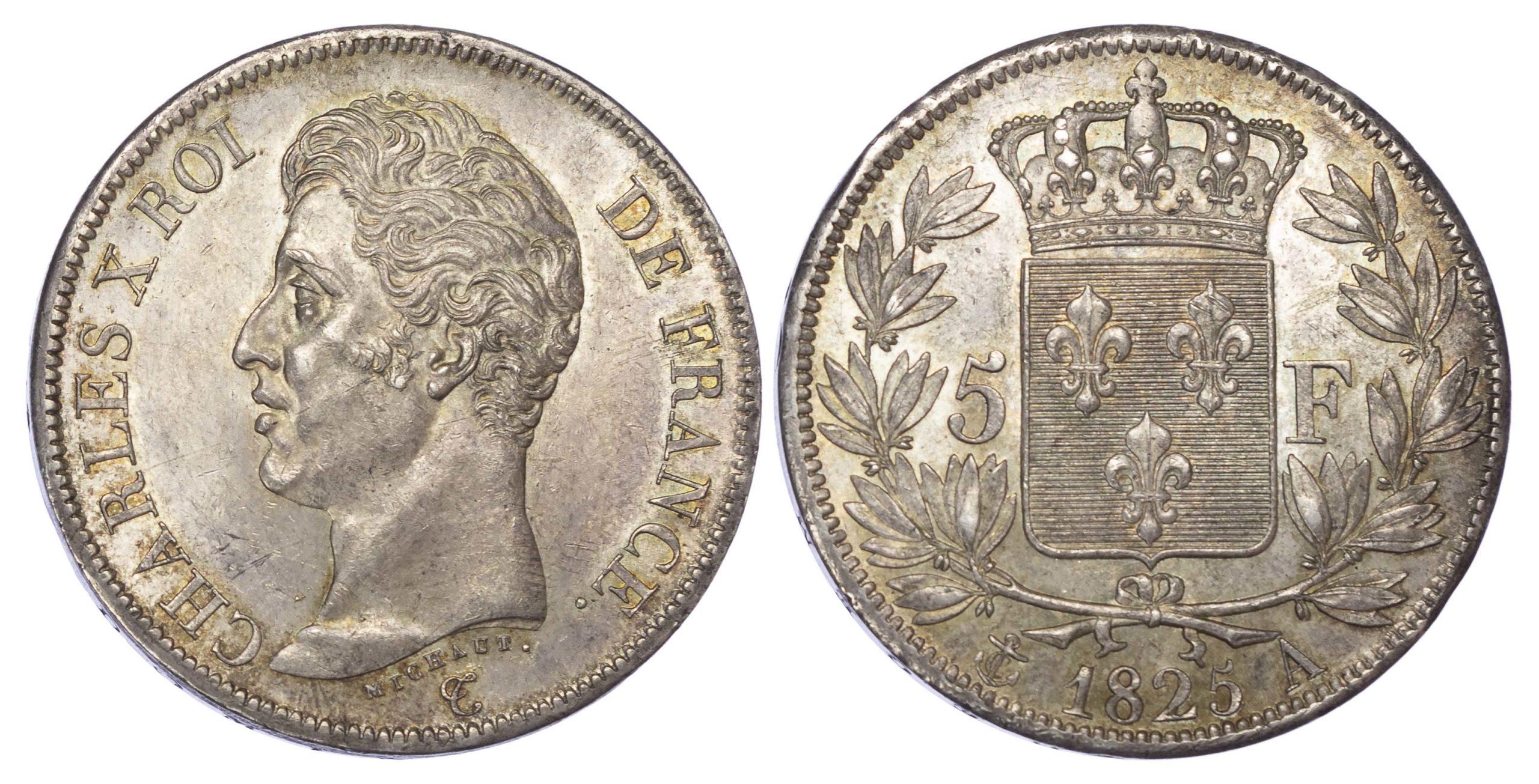 France, Charles X (1824-30), silver 5 Francs, 1825 A