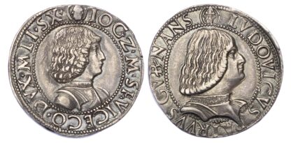 Italy, Milan, Gian Galeazzo Maria Sforza & Ludovico Maria Sforza (1476-94), silver Testone