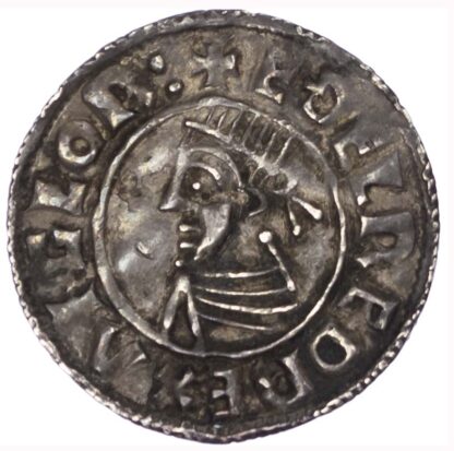 Aethelred II (978-1016), Penny, Last small Cross, Lincoln Mint