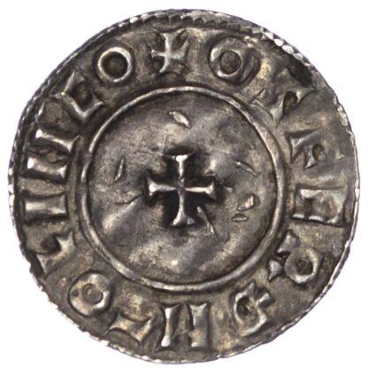 Aethelred II (978-1016), Penny, Last small Cross, Lincoln Mint