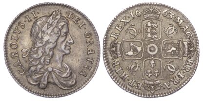 Charles II (1660-85), 1663, Shilling, First bust