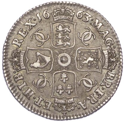 Charles II (1660-85), 1663, Shilling, First bust