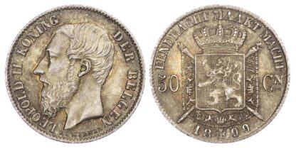 Belgium, Leopold II (1865-1910), silver 50 Centimes, 1899/86