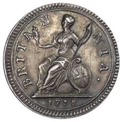 1718 George I Pattern Silver Farthing