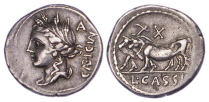 L. Cassius Caecianus, Silver Denarius