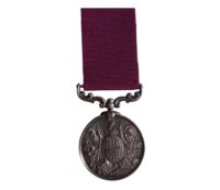 Army Long Service & Good Conduct Medal, VR, small letter reverse to Gunner C. Smith