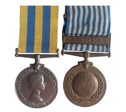 Korea Medal pair awarded to Fusilier L. Lock, Royal Fusiliers