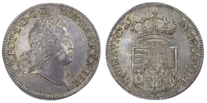 France, Lorraine, Leopold I (1697-1729 AD), Léopold d''argent (écu, dit Aubonne), 1725 - rare