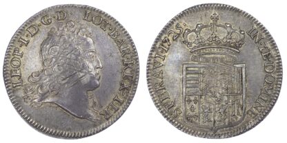 France, Lorraine, Leopold I (1697-1729 AD), Léopold d''argent (écu, dit Aubonne), 1725 - rare