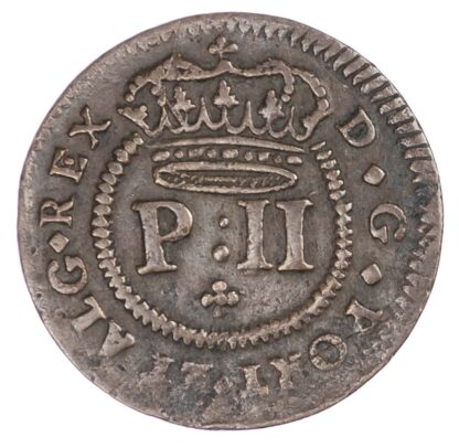 Portugal, Pedro II (1683-1706), copper Real e Meio