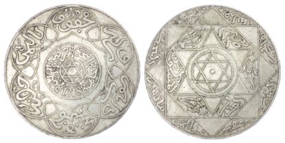 Morocco, Abdul Aziz I (AH 1311-1326 / AD 1894-1908), Silver 5 Dirham, AH1318 B