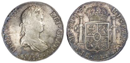 Peru (colonial), Ferdinand VII (1808-1824), silver 8 reales, 1814 JP