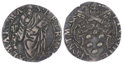 Italy, Papal States, Pio IV (1559-1565), silver Giulio