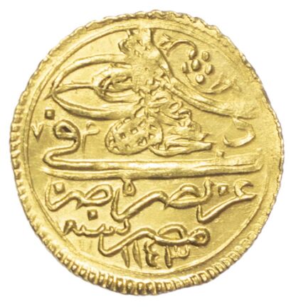Ottoman Empire, Mahmud I, gold Zeri Mahbub, AH 1143