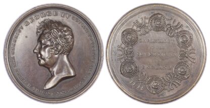 George IV, Accession, copper box medal, 1820