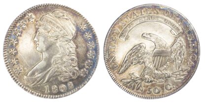 USA, ‘Capped Bust’, silver Half Dollar 1808, Philadelphia