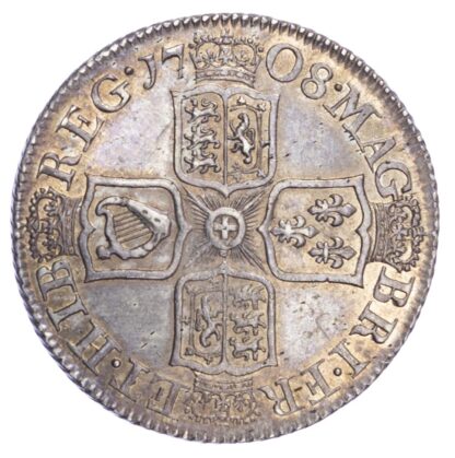 Anne (1702-14), Shilling, 1708, third draped bust
