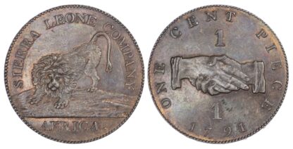 Sierra Leone, copper Proof Cent, 1791