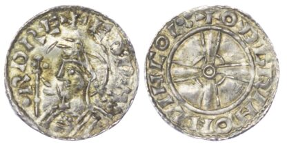 Edward the Confessor (1042-1066), Penny, Expanding cross, Lincoln