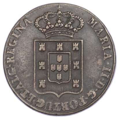 Portugal, Maria II (1834-53), bronze 40 Reis (Pataco), 1833