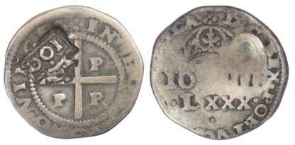 Portugal, Alfonso VI (1656-67), Counterstamped 100 Reis