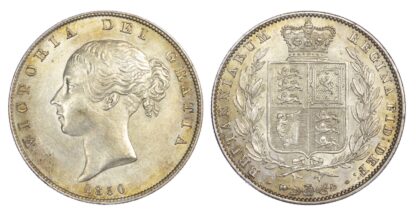 Victoria (1837-1901), Halfcrown, type A4, 1850