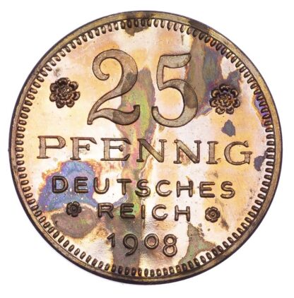 Germany, Wilhelm II (1888-1918), copper Pattern 25 Pfennig, 1908