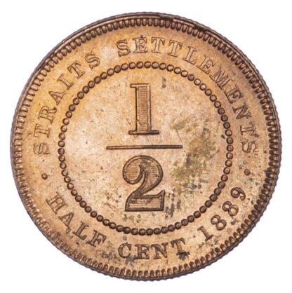 Straits Settlements, Victoria (1837-1901), copper Half Cent, 1889