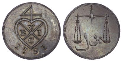India, EIC, Bombay Presidency, copper Proof ½ Pice, 1791