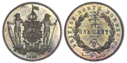 Malaysia, British North Borneo, copper Cent, 1888 H