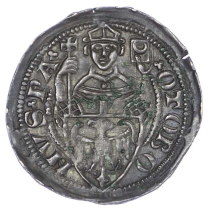 Italy, Aquileia, Ottobono dei Robari / de Razzi (1302-15 AD), silver Denaro scodellato