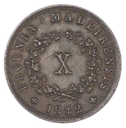 Portugal, Maria II (1834-53), copper 10 Reis, 1842, Madeira