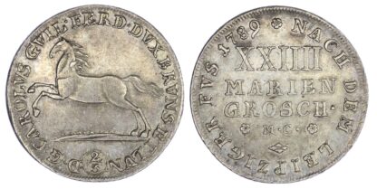 Germany, Brunswick-Wolfenbüttel, Karl Wilhelm Ferdinand (1780-1806 AD), silver 2/3 Taler (24 Mariengroschen), 1789