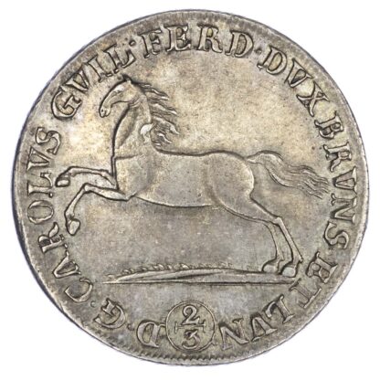 Germany, Brunswick-Wolfenbüttel, Karl Wilhelm Ferdinand (1780-1806 AD), silver 2/3 Taler (24 Mariengroschen), 1789