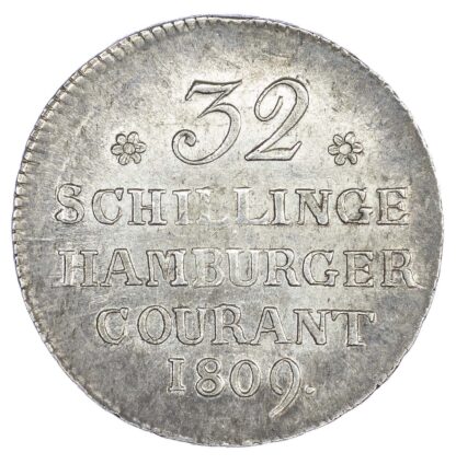 Germany, Hamburg, silver 32 Schilling, 1809